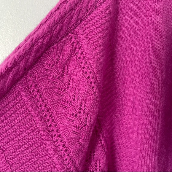 Lily Pulitzer Cabrina Open Front Pink Cardigan wool and cashmere blend size M/L - Picture 7 of 14